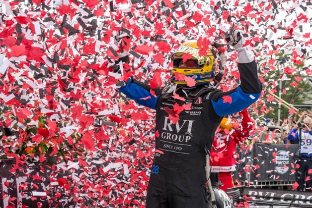 August 16, 2026, Markham, Ontario, Canada: IndyCar, Indy Car, IRL, USA SERIES driver, MARCUS ERICSSON (28) (SWE) of Kumla, Sweden, wins the Ontario Honda Dealers Indy at Markham at The Streets of Markham in Markham, ONTARIO. INDYCAR SERIES: August 16, 2026: Ontario Honda Dealers Indy At Markham: Race Winner Marcus Ericsson - ZUMAg348 20260816_zsa_g348_006 Copyright: xDavidxDahlx