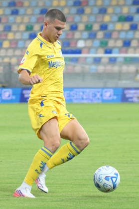 SOCCER - Coppa Italia - Frosinone Calcio vs. SS Juve Stabia Photo by IPA ABACAPRESS.COM87549671 - Giorgi Kvernadze of Frosinone Calcio in action during the Coppa Italia Freccia Rossa match between Frosinone Calcio and SS Juve Stabia at Benito Stirpe Stadium Frosinone Italy  Copyright: xIPAxSport ABACAx