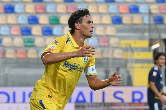 SOCCER - Coppa Italia - Frosinone Calcio vs. SS Juve Stabia Photo by IPA ABACAPRESS.COM87549695 - Romeo Sandrucci of SS Juve Stabia looked disappointed during the Coppa Italia Freccia Rossa match between Frosinone Calcio and SS Juve Stabia at Benito Stirpe Stadium Frosinone Italy  Copyright: xIPAxSport ABACAx