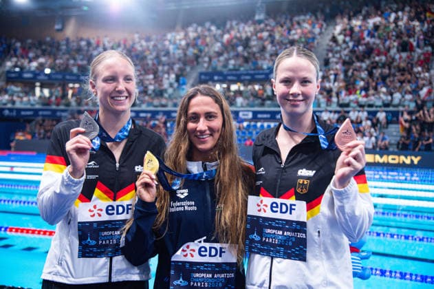 Swimming, European Championships in Paris, 400m freestyle, women: Isabel Marie Gose and Maya Werner win silver and bronze