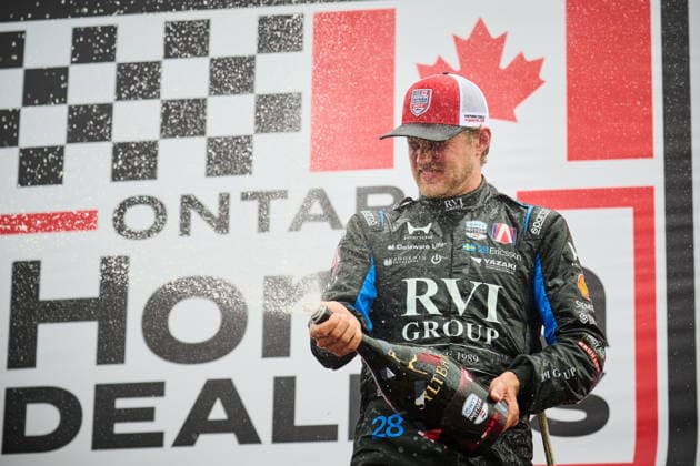 August 16, 2026, Markham, On, Canada: Marcus Ericsson, of Sweden, celebrates after winning the 2026 Honda Indy in Markham, Ont., on Sunday, Aug. 16, 2026. Canada News - August 16, 2026  - ZUMAc35_ 20260816_zaf_c35_040 Copyright: xSammyxKoganx