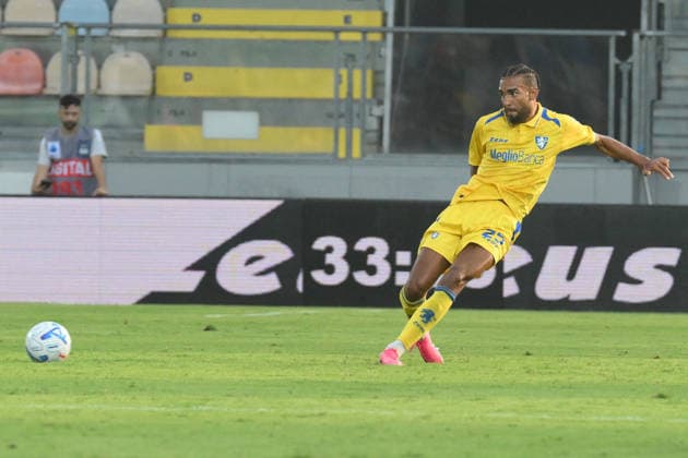 SOCCER - Coppa Italia - Frosinone Calcio vs. SS Juve Stabia Photo by IPA ABACAPRESS.COM87549873 - Kevin Akpoguma of Frosinone Calcio in action during the Coppa Italia Freccia Rossa match between Frosinone Calcio and SS Juve Stabia at Benito Stirpe Stadium Frosinone Italy  Copyright: xIPAxSport ABACAx