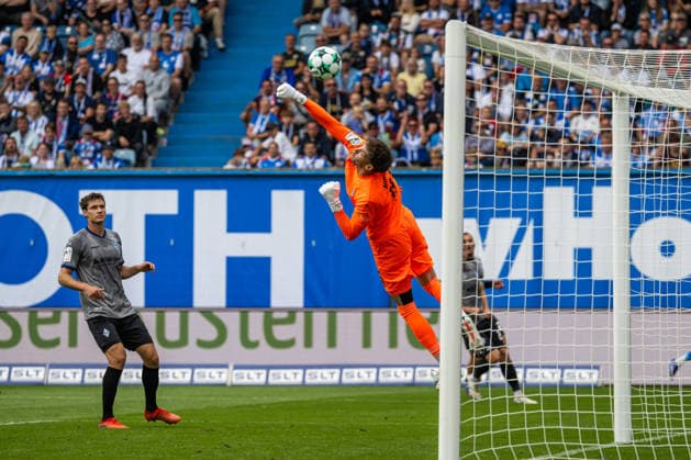 Rostock, Germany, August 16, 2026, 3. Liga 2026–2027, Matchday 2: FC Hansa Rostock vs. SV Waldhof Mannheim. Pictured: Goalkeeper Jan Niemann of Waldhof Mannheim Copyright: xFotostandx xVoelkerx