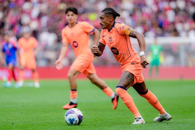 BASEL, SWITZERLAND - AUGUST 16: Raphinha (11 FC Barcelona, Barca in action during the friendly match between FC Basel 1893 and FC Barcelona at St. Jakob Park Stadium on August 16, 2026 in Basel, Switzerland. Copyright: xPriscilaxBütlerx xSPPx Sportspressphoto_SPR209484