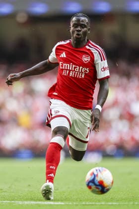 CARDIFF, WALES, AUG 16: Bukayo Saka of Arsenal during the FA Community Shield match between Arsenal and Manchester City at the Millennium Stadium in Cardiff, Wales on 16th of August (photo by Qian Jun Sports Press Photo) Copyright: xQianxJun SportsxPressxPhotox Sportspressphoto_SPR209553