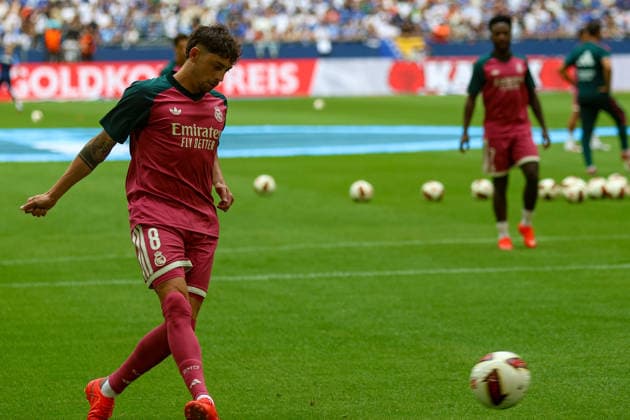 August 16, 2026, GER, Soccer, Men s, Friendly, 2026–2027 Season, FC Schalke 04 vs. Real Madrid CF, Federico Valverde (RMA) in action with the ball, individual play Copyright: xSvenxHanischx