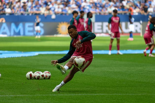 August 16, 2026, GER, Soccer, Men s, Friendly, 2026–2027 Season, FC Schalke 04 vs. Real Madrid CF, Kylian Mbappé (RMA) in action with the ball, individual play Copyright: xSvenxHanischx