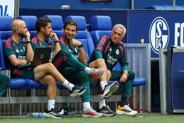August 16, 2026, GER, Soccer, Men s, Friendly, 2026–2027 Season, FC Schalke 04 vs. Real Madrid CF; José Mourinho (RMA) is watching Copyright: xSvenxHanischx