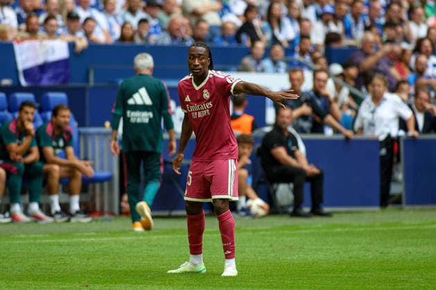 August 16, 2026, GER, Soccer, Men s, Friendly, 2026–2027 Season, FC Schalke 04 vs. Real Madrid CF, Yan Diomande (RMA) gesturing, gestures Copyright: xSvenxHanischx