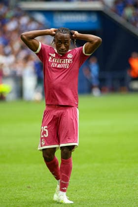 August 16, 2026, GER, Soccer, Men s, Friendly, 2026–2027 Season, FC Schalke 04 vs. Real Madrid CF, Yan Diomande (RMA) gesturing, gestures Copyright: xSvenxHanischx