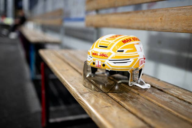August 16, 2026 Ice Hockey Season 2026–2027 Penny DEL Public Practice of the Nuremberg Ice Tigers Icetigers ThHa xthxhax Max Bögl Helmet, Helmet Sponsor