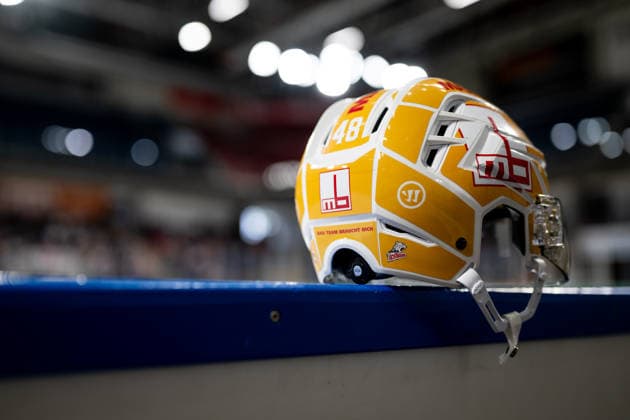 August 16, 2026 Ice Hockey Season 2026–2027 Penny DEL Public Practice of the Nuremberg Ice Tigers Icetigers ThHa xthxhax Max Bögl Helmet, Helmet Sponsor