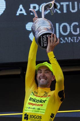 87th Volta A Portugal - 10th Stage Alexis Guerin of France and Anicolor-Campicarn Cycling Team is seen celebrating the win during the 10th stage from Maia to Porto of the Volta a Portugal 2026 in Porto, Portugal, on August 16, 2026 Porto Porto Portugal  Copyright: xMiguelxLemosx originalFilename:lemos-87thvolt260816_np89u