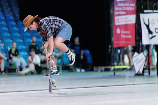 World Freestyle Skateboarding Championships - Finals 2026. Germany - Kassel, 16.08.2026 Carmen Ionita from Romania during the Women Pro finals as the third and final day of the World Freestyle Skateboarding Championships brings together freestyle skateboarding, urban culture, art, music and lifestyle at Messe Kassel. The event features international skateboarding competitions alongside graffiti, live music, BMX, workshops, exhibitions and other elements of the global freestyle and street culture community. Hesse