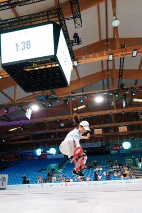 World Freestyle Skateboarding Championships - Finals 2026. Germany - Kassel, 16.08.2026 Mei Tanikoshi from Japan during the Women Pro finals as the third and final day of the World Freestyle Skateboarding Championships brings together freestyle skateboarding, urban culture, art, music and lifestyle at Messe Kassel. The event features international skateboarding competitions alongside graffiti, live music, BMX, workshops, exhibitions and other elements of the global freestyle and street culture community. Hesse
