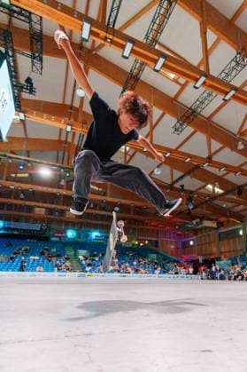 World Freestyle Skateboarding Championships - Finals 2026. Germany - Kassel, 16.08.2026 Ichinoshin Suzuki from Japan during the Men Pro finals as the third and final day of the World Freestyle Skateboarding Championships brings together freestyle skateboarding, urban culture, art, music and lifestyle at Messe Kassel. The event features international skateboarding competitions alongside graffiti, live music, BMX, workshops, exhibitions and other elements of the global freestyle and street culture community. Hesse