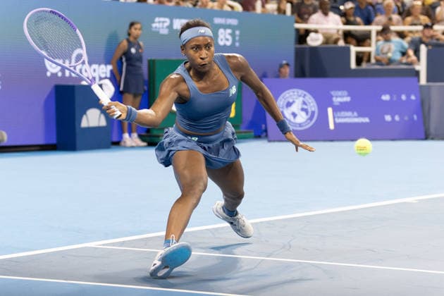 MASON, OHIO - AUGUST 16: Coco Gauff of United States in action during day six of the Cincinnati Open at the Lindner Family Tennis Center on August 16, 2026 in Mason, Ohio. Copyright: xShainaxBenhiyoun SPPx Sportspressphoto_SPR209972