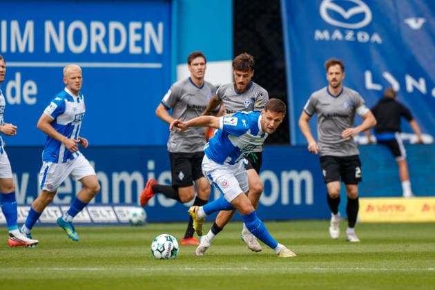 Starting lineup: Marco Schuster (Rostock) vs. Vincent Thill (Waldhof GER), FC Hansa Rostock vs. SV Waldhof Mannheim, Soccer, Men, 3rd Division, Matchday 2, 2026–2027 Season, August 16, 2026, Rostock Ostseestadion, Mecklenburg-Western Pomerania, Germany
