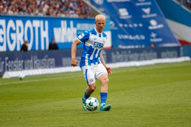 Milosz Brzozowski, Rostock, GER; FC Hansa Rostock vs. SV Waldhof Mannheim; Soccer; Men; 3rd Division; Matchday 2; 2026–2027 Season; August 16, 2026; Rostock Ostseestadion, Mecklenburg-Western Pomerania, Germany