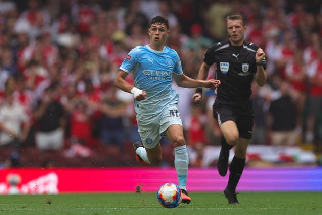 Arsenal v Manchester City, FA Community Shield Phil Foden (47) of Manchester City during the FA Community Shield match between Arsenal and Manchester City at Principality Stadium, Cardiff, UK on 16 August 2026. Editorial use only DataCo restrictions apply See www.football-dataco.com , Copyright: xNigelxKeenex PSI-24687-0073