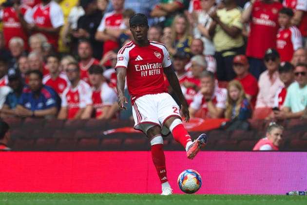Arsenal v Manchester City, FA Community Shield Noni Madueke (20) of Arsenal during the FA Community Shield match between Arsenal and Manchester City at Principality Stadium, Cardiff, UK on 16 August 2026. Editorial use only DataCo restrictions apply See www.football-dataco.com , Copyright: xNigelxKeenex PSI-24687-0078