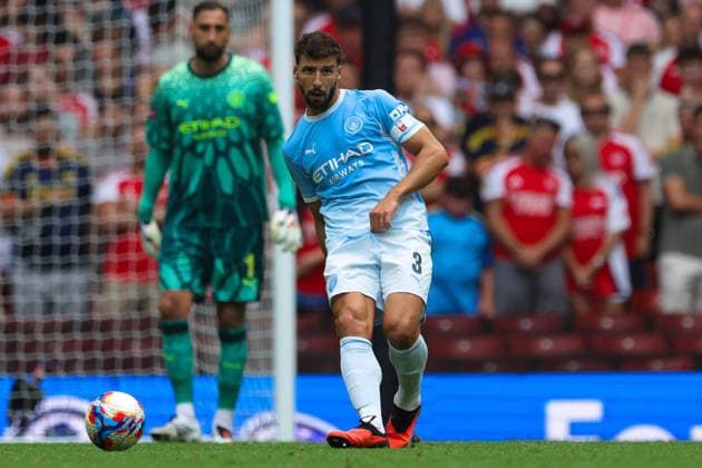 Arsenal v Manchester City, FA Community Shield Ruben Dias (3) of Manchester City during the FA Community Shield match between Arsenal and Manchester City at Principality Stadium, Cardiff, UK on 16 August 2026. Editorial use only DataCo restrictions apply See www.football-dataco.com , Copyright: xNigelxKeenex PSI-24687-0079