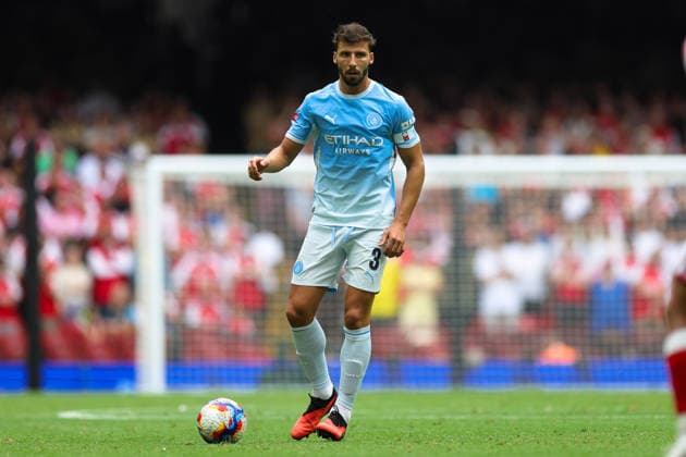 Arsenal v Manchester City, FA Community Shield Ruben Dias (3) of Manchester City during the FA Community Shield match between Arsenal and Manchester City at Principality Stadium, Cardiff, UK on 16 August 2026. Editorial use only DataCo restrictions apply See www.football-dataco.com , Copyright: xNigelxKeenex PSI-24687-0084