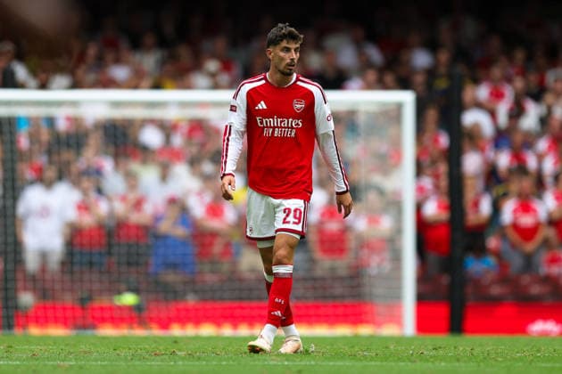 Arsenal v Manchester City, FA Community Shield Kai Havertz (29) of Arsenal during the FA Community Shield match between Arsenal and Manchester City at Principality Stadium, Cardiff, UK on 16 August 2026. Editorial use only DataCo restrictions apply See www.football-dataco.com , Copyright: xNigelxKeenex PSI-24687-0093