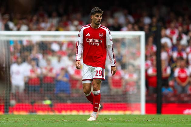 Arsenal v Manchester City, FA Community Shield Kai Havertz (29) of Arsenal during the FA Community Shield match between Arsenal and Manchester City at Principality Stadium, Cardiff, UK on 16 August 2026. Editorial use only DataCo restrictions apply See www.football-dataco.com , Copyright: xNigelxKeenex PSI-24687-0094