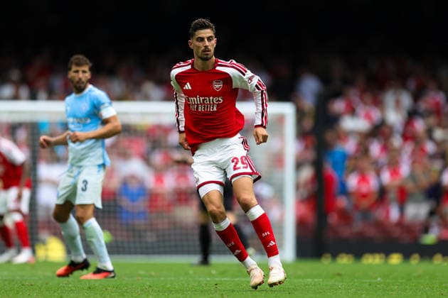 Arsenal v Manchester City, FA Community Shield Kai Havertz (29) of Arsenal during the FA Community Shield match between Arsenal and Manchester City at Principality Stadium, Cardiff, UK on 16 August 2026. Editorial use only DataCo restrictions apply See www.football-dataco.com , Copyright: xNigelxKeenex PSI-24687-0095
