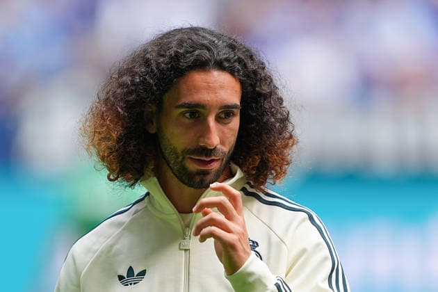 August 16, 2026, xydrx, Men s, Soccer, Friendly Match, FC Schalke 04 vs. Real Madrid, 2026–2027 Season, Veltins Arena, Marc Cucurella (Real Madrid), 17 DFB regulations prohibit any use of photographs as image sequences and or quasi-video Copyright: HMBxMedia YannisxDreimann
