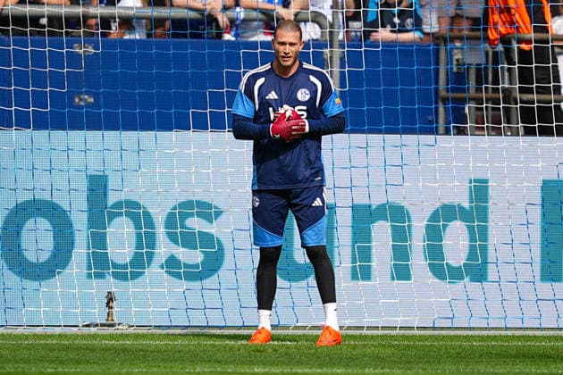 August 16, 2026, xydrx, Men s, Soccer, Friendly Match, FC Schalke 04 vs. Real Madrid, 2026–2027 Season, Veltins Arena, Loris Karius, FC Schalke 04, 1. DFB regulations prohibit any use of photographs as image sequences and or quasi-video Copyright: HMBxMedia YannisxDreimann