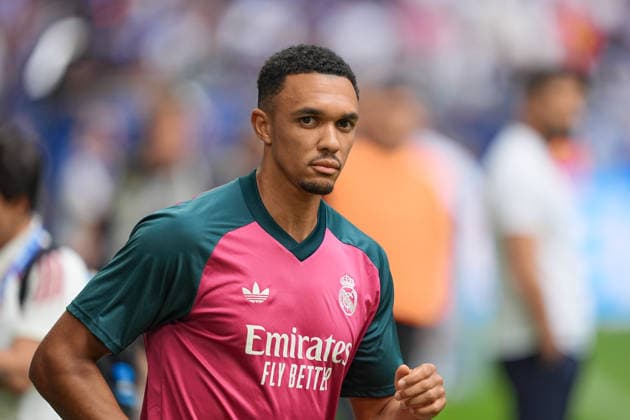 August 16, 2026, xydrx, Men s, Soccer, Friendly Match, FC Schalke 04 vs. Real Madrid, 2026–2027 Season, Veltins Arena, Trent Alexander-Arnold, Real Madrid, 12 DFB regulations prohibit any use of photographs as image sequences and or quasi-video Copyright: HMBxMedia YannisxDreimann