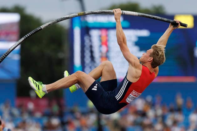 BIRMINGHAM, GREAT BRITAIN - AUGUST 16, 2026: Sondre GUTTORMSEN (NOR Norway) competing during the European Athletics Championships at Alexander Stadium on August 16, 2026 in Birmingham, Great Britain. Great Britain Copyright: xAxelxKohringx