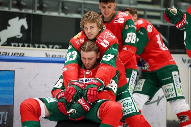 Alexander Blank 26, Augsburg Panthers; Tim Wohlgemuth 33, Augsburg Panthers; team and player photos; Augsburg Panthers; 2026–2027 season; ice hockey; Penny DEL; August 17, 2025, Augsburg, Bavaria, Germany Copyright: xkolbert-press ChristianxKolbertx