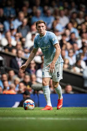 RECORD DATE NOT STATED 16th August 2026; Millennium Stadium, Cardiff, Wales; Community Shield Football, Arsenal versus Manchester City; Elliot Anderson of Manchester City on the ball GodfreyxPitt