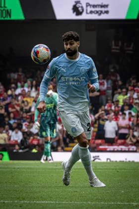 RECORD DATE NOT STATED 16th August 2026; Millennium Stadium, Cardiff, Wales; Community Shield Football, Arsenal versus Manchester City; Josko Gvardiol of Manchester City on the ball GodfreyxPitt