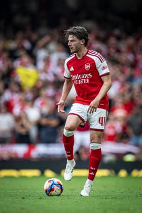 RECORD DATE NOT STATED 16th August 2026; Millennium Stadium, Cardiff, Wales; Community Shield Football, Arsenal versus Manchester City; Declan Rice of Arsenal on the ball GodfreyxPitt