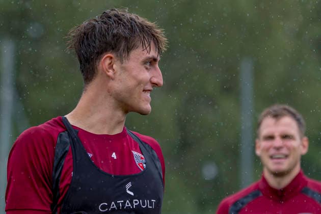 Ingolstadt, Germany, August 18, 2026; 3. Liga 2026–2027; FC Ingolstadt 04; Training; Pictured: Elias Decker; FCI Training Facility; Audi Sportpark Bayern Copyright: xFotostandx xSchäferx