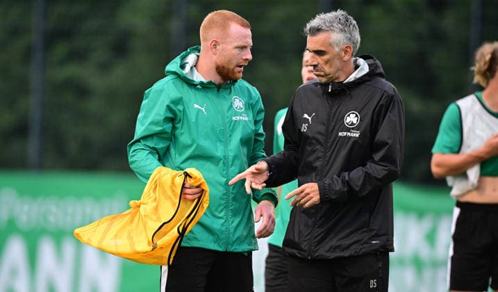 August 18, 2026 Soccer 2. Bundesliga 2026–2027 Season SpVgg Greuther Fürth (Füroth Kleeblatt) Training xwoxzix Paul Will 13, SpVgg Greuther Fürth Danny Schwarz, Assistant Coach, SpVgg Greuther Fürth