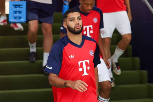 Ismael Saibari, 34, FC Bayern Munich, leaves the mixed zone; 1 FC Heidenheim 1846 vs. FC Bayern Munich; soccer; friendly match; August 18, 2026; Heidenheim, Baden-Württemberg, Germany Copyright: xkolbert-press ChristianxKolbertx