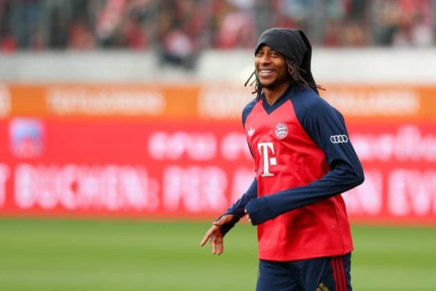 Michael Olise, 17, FC Bayern Munich during warm-ups; 1 FC Heidenheim 1846 vs. FC Bayern Munich; soccer; friendly match; August 18, 2026; Heidenheim, Baden-Württemberg, Germany Copyright: xkolbert-press ChristianxKolbertx