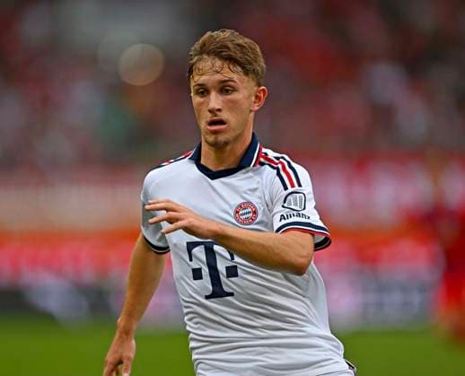 August 18, 2026, 2026–2027 Bundesliga, Friendly Match, 1. FC Heidenheim vs. FC Bayern Munich, at the Voith Arena in Heidenheim; Tim Binder of FC Bayern Munich sprints