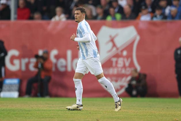 August 18, 2026, Men s, Soccer, 2026–2027 season, Bavarian Regional League, Matchday 5: TSV Aubstadt vs. TSV 1860 Munich, Benedikt Hoppe 6, TSV 1860 Munich, Sulzfeld, Schulstadion Aubstadt, NGN Arena, Bavaria, Germany