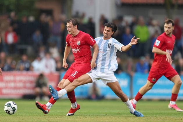August 18, 2026, Men s Soccer, 2026–2027 Season, Bavarian Regional League, Matchday 5: TSV Aubstadt vs. TSV 1860 Munich; Franz Helmer 5, TSV Aubstadt and Tunay Deniz 36, TSV 1860 Munich, Sulzfeld School Stadium, Aubstadt, NGN Arena, Bavaria, Germany