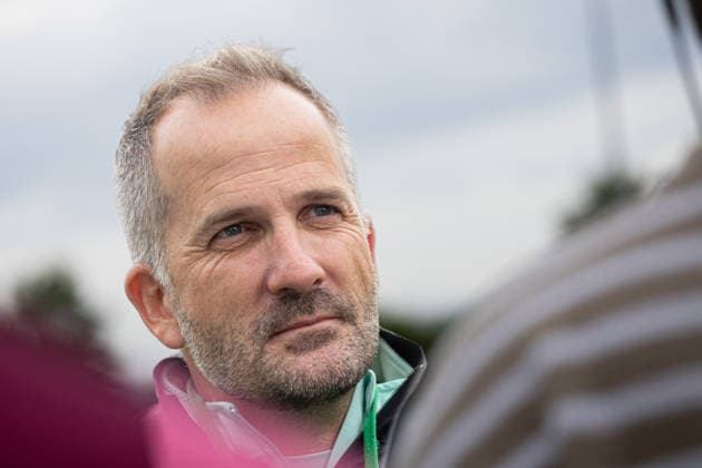 Interview with Manuel Baum, FC Augsburg Coach, at the FC Augsburg training field, Training,