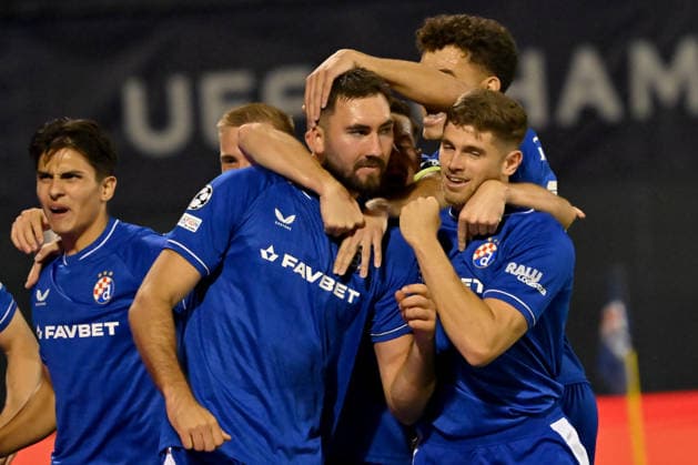 ZAGREB; CROATIA - AUGUST 18: Team Dinamo Zagreb celebrate score during the UEFA Champions League Play-Off first match between Dinamo Zagreb (CRO) and Viking (NOR) at Stadion Maksimir, Zagreb on August 18, 2026 in Zagreb, Croatia. (Photo by Igor Kupljenik Sports Press Photo). Copyright: xIgorxKupljenikx xSPPx Sportspressphoto_SPR210581