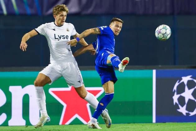 Champions League Qualification, playoff Dinamo Zagreb vs. Viking Zagreb 20260818 Dinamo Zagreb s Mislav Orsic and Viking s Henrik Heggheim during the Champions League qualifying playoff match between Dinamo Zagreb and Viking at Maksimir Stadium Photo Nikola Krstic NTB Zagreb Croatia EDITORIAL USE ONLY RESTRICTED USE BY BETTING COMPANIES  Copyright: xNikolaxKrsticx xNTBx