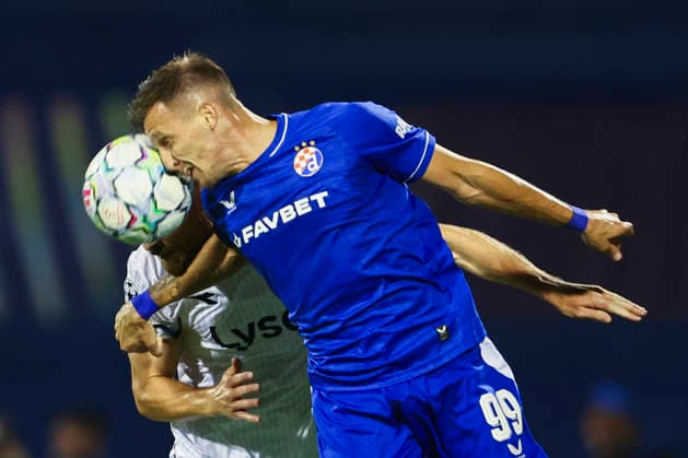 Champions League Qualifying, Playoff: Dinamo Zagreb vs. Viking Zagreb, August 18, 2026. Dinamo Zagreb’s Mislav Oröic and Viking’s Sondre Bjørshol during the Champions League qualifying playoff match between Dinamo Zagreb and Viking at Maksimir Stadium. Photo: Nikola Krstic, NTB, Zagreb, Croatia. EDITORIAL USE ONLY RESTRICTED USE FOR BETTING COMPANIES  Copyright: xNikolaxKrsticx xNTBx