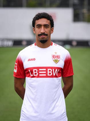SOCCER: BUNDESLIGA 1, 2026–2027 SEASON, August 18, 2026: Photo shoot at VfB Stuttgart’s training facility with Tiago Tomas